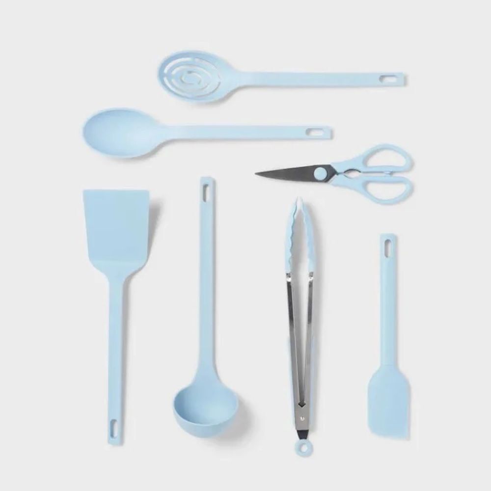 Room Essentials Blue Cooking Utensil Set - Picture 2 of 5